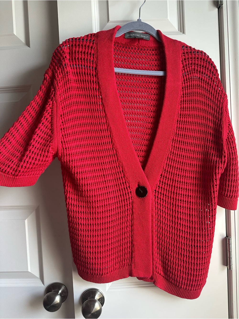 Vintage Josephine Chaus red cardigan